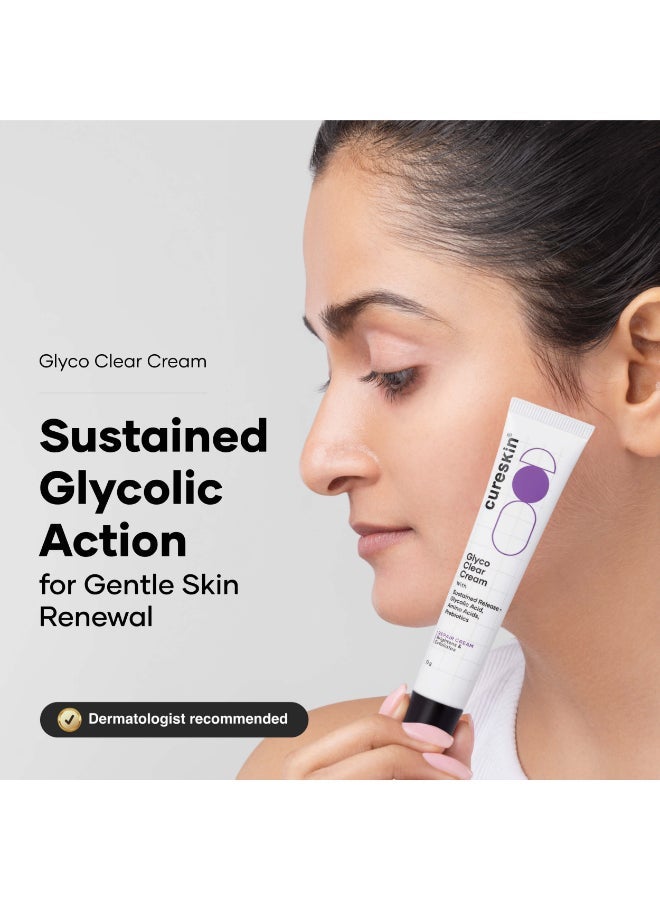 Cureskin Glyco Clear Cream | Repair Cream with Sustained Release | Glycolic Acid, Amino Acids and Prebiotics - Image 2
